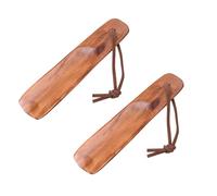 Milisten Chausse-pieds en Bois 15,5 Cm Cordon en Cuir, Ensemble de 2 Pièces, Chausse-pieds Ménagers Solide et Portables, Rehausseurs de Chaussures Pratiques pour Usage Couleur Aléatoire