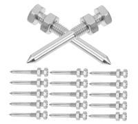 Milisten Chaussures Aératrices à Pointes pour Pelouse Jardinage, 20 Pointes Métalliques 42 Mm, Crampons Solide Anti-Glisse, Aération Sol Compact, Accessoires Professionnels pour Entretien