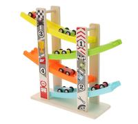 Milisten Circuit Voiture Piste Glissante Éducatif avec Voitures pour Garçon Fille Ans Rampe de Course Colorée pour Jeu Parent-garçon Fille et Apprentissage des Couleurs