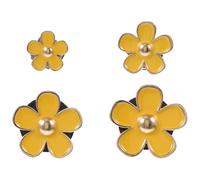 Milisten Clips de Ventilation Créatifs Lot de 4 en Alliage pour Voiture, Désodorisant Voiture Mignon de Marguerite Jaune, Décoration Intérieure pour Tableau de Bord