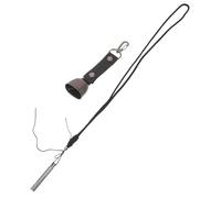 Milisten Clochette Anti-Ours Puissante Noire et Mini Sifflet d'urgence Gris avec Cordon, Kit de Sécurité Extérieur pour Randonnée, Camping et Survie, Accessoires Indispensables en