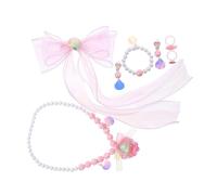 Milisten Coffret Sirène Princesse avec Clips Collier Bracelet Bague et Boucles Oreilles pour Jeux et Fêtes
