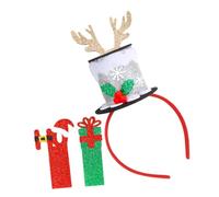 Milisten Coiffure de chapeau de Noël mignon enfant Décor de Noël chapeaux pour bandeaux femmes chapeau bandeau bandeaux adultes -tête mini haut-de-forme Plastique