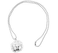 Milisten Collier Boule Disco Lumineux Pendentif Rétro En Métal Argenté Accessoire De Collier Femme Fête Soirée Dansante Club Taille Unique