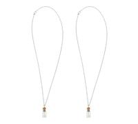 Milisten Collier chrétien en 2 pièces avec graine de moutarde : Collier avec flacon en verre et petit pendentif religieux en forme de graine - Bijou religieux inspirant pour femme et homme