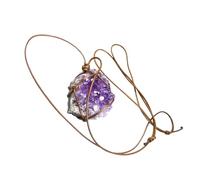 Milisten Collier D'améthyste Naturelle pour Femme, Pendentif en Cristal D'uruguay, Chaîne Tressée Ajustable, Bijou Élégant et Unique, Présent pour Usage Quotidien et Occasions Spéciales