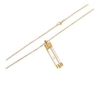 Milisten Collier de Cendres Fabrication de Bijoux Pierre commémorative pour Animaux de Compagnie urne funeraire Collier Animal de Compagnie Collier urne Collier de frêne d'os Golden