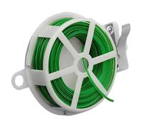 Milisten Collier de Serrage Métallique de Jardin 30 M avec Fil d'acier Vert, Lien de Croissance pour Plantes, Attache Polyvalente avec Coupe-Fil Intégré, pour Jardinage et Fixation