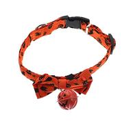 Milisten Collier d'halloween Collier Jack-o-Lanterne des Fêtes Décoration d'arc De Chat Noeud Chiot Collier De Réglable Collier De Laisse pour Chat Polyester