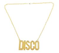 Milisten Collier Disco Avec Lettres Bijoux Hip-hop Accessoire De Fête Unique Collier Pour Hommes Et Femmes De Costume Disco