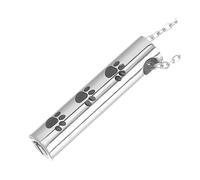 Milisten Collier pour Cendres Pendentif Commémoratif pour Animaux Et Êtres Chers Urne Funéraire Forme De Patte Bijoux Mémoriels Uniques à Porter Près du Cœur