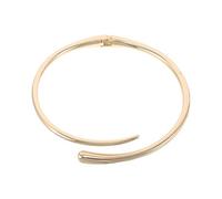 Milisten Collier Ras du Cou en Métal Doré Épais pour Femme, Bijou Minimaliste Circulaire Ajustable, Manchette Ouverte Géométrique pour Plage et Été