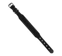 Milisten Collier Réglable pour Chien avec Pointes et Rivets Carrés Protecteur de Cou Durable et Élégant pour Entraînement et Usage S Noir
