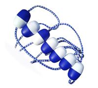 Milisten Corde de Séparation Flottante pour Piscine Ligne de Sécurité avec Bouées Blanches et Bleues Accessoires pour Délimiter Zones et Créer Voies de Nage