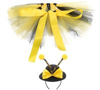 Milisten Costume Abeille pour Chien et Chat Jupe Tutu et Chapeau Tenue Anniversaire Animaux Compagnie Déguisement Fête Pratique et Confortable Unique