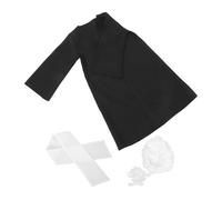 Milisten Costume Juge Garçon Fille Unisexe avec Perruque Tenue Complète de Rôle pour Jeu Éducatif et Fête Uniforme Juge pour Procès et Cosplay Judiciaire Adaptée
