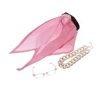 Milisten Costume Sheikh pour Chien avec Bandana et Lunettes de Soleil Tenue Arabe Légère et Respirante pour Petits Chiens Accessoire Original pour Fêtes Halloween et Noël