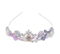 Milisten Couronne de sirène pour filles serre-tête princesse des océans pour décoration de fête d'anniversaire - Serre-tête coquillage, coiffe Petite Sirène