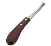 Milisten Couteau De Réparation De Sabot Ergonomique en Acier Inoxydable Manche en Bois, Double Lame, Compact, Usage Quotidien, pour Chevaux Et Bovins, Maréchal-ferrant Professionnel