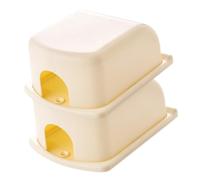 Milisten Couvercles de Prises Électriques Sécurisés Maison, 2pcs Beige en Abs Résistant à Haute Température, Autocollants Sûrs pour Garages et Lieux Intérieurs