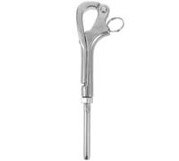 Milisten Crochet de sécurité en Acier Inoxydable pour Bateau, Crochet de Porte à dégagement Rapide, Fixation pour Garde-Corps, Manille pour câble métallique de Garde-Corps, mécanisme de canot de