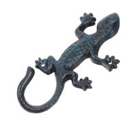 Milisten Crochet Mural en Fer Design Gecko, Patère Industrielle Murale Moderne Simple, Crochet de Rangement pour Vêtements, pour Maison et Jardin avec Vis et Chevilles