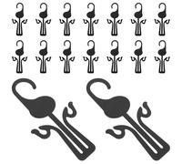 Milisten Crochets à Chaussures en Polypropylène Noir 20 Pièces, Porte-Cintres Suspendu pour Pantoufles et Sandales, Organisateur Mural pour Espace Intérieur