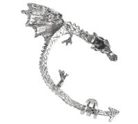 Milisten Crochets d'Oreilles Dragon Lumineux Punk Argenté Antique Légers pour Homme et Femme Accessoires Urbains Décoratifs