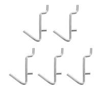 Milisten Crochets Muraux en Acier Inoxydable Forme V pour Panneaux Perforés, Lot de 5 Pièces Pratiques et Compacts pour Rangement Mural D'outils