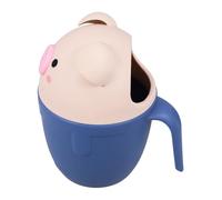 Milisten Cuillère De Bain Bébé De Cochon Bleu Tasse De Rinçage Shampoing Poignée Ergonomique Gobelet Pour Rincer Bébé Lors Du Bain Quotidien Plastique Épais Solide