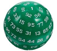 Milisten Dé à 100 Faces Multifonctions en Acrylique Vert pour Jeux De Société, Dé Numérique Léger Et Compact pour Fêtes, Réunion Familiale Et Accessoires De Jeu Pratique