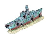 Milisten Décoration Aquarium Épave Résine Ornement Naufrage Réaliste pour Réservoir Poisson Ambiance Océanique Immersive Cachette Naturelle pour Poissons