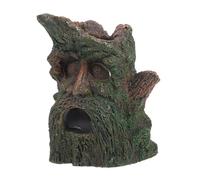 Milisten Décoration Aquarium Résine Tronc Arbre Creux avec Visage Humain pour Cachette De Poissons Et Crevettes Accessoires pour Terrariums Et Aquariums Habitat Naturel pour Reptiles Et
