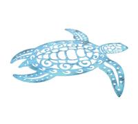 Milisten Décoration Murale Tortue En Fer Ajouré Pour Jardin Et Intérieur, Décoration Extérieure Polyvalente, Art Mural Tortue Métallique, Décor Mural Suspendu Bleu, Ornements Décoratifs Résistants