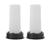 Milisten Dessus de Remplacement Solaire en Plastique 2pcs avec Effet Flamme Vacillante pour Lanternes et Lampes Solaires, Étanche, pour Jardins et Fêtes à Domicile