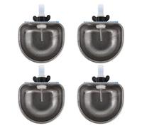 Milisten Distributeur d'eau Automatique pour Lapins 4 Pièces en Acier Inoxydable Petit Format Kit D'abreuvement à Trois Voies Détachable, Gamelle Suspendue pour Cage à Lapin,