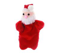 Milisten Doigt Père Noël Peluche Douce Éducatif pour Mini Poupée Doigt de Noël Main Compacte pour Histoires et Communication