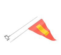 Milisten Drapeau Visibilité Sécurité Orange Vélo Réfléchissant pour de et avec Poteau Réglable Hauteur Haute Tissu Résistant Scooter en pour Traversées Fréquentées en Extérieur