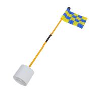 Milisten Drapeaux Nylon à Carreaux pour Entraînement Extérieur Poteau de Drapeau et Trousse de Cup pour Pratique Jardin
