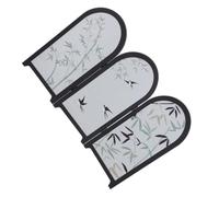 Milisten Écran Chinois Miniature en Acrylique, Mini Paravent Chinois Pliant de Bureau, Surface Miroir, Décoration Feng Shui pour Bureau et Studio