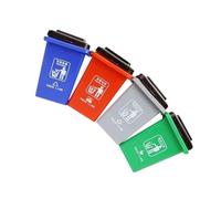 Milisten Éducatif Gestion des Déchets pour Garçon Fille Set Couleurs Mini Poubelles Plastique Apprentissage Sélectif pour Garçons et Filles Interactif pour Sensibilisation Environnementale