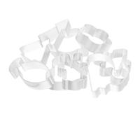 Milisten Emporte-pièces en Acier Inoxydable 8pcs pour Biscuits Diy, Moule à Biscuits Réutilisable, Antiadhésif, pour Fondant et Événements de Vacances