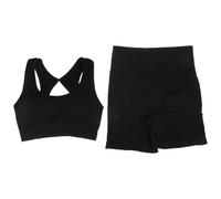 Milisten Ensemble Athlétique pour Femmes, Short Respirant en Nylon Extensible, Brassière de Sport Dos Nageur, Taille L/XL, Tenue de Yoga et Fitness Polyvalente, pour Entraînement et Sport