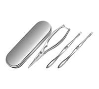 Milisten Ensemble D’outils à Crabe en Acier Inoxydable 4 Pièces, Pinces et Pics à Homard, Accessoires la Cuisine Pratique pour Fruits de Mer, Ustensiles Multi-usages Résistants