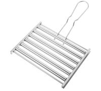 Milisten Ensemble de Barbecue Inoxydable Support à Saucisses Pliable pour Camping et Pique- Outils de Grillage Pratiques à l'usure Activités Extérieures
