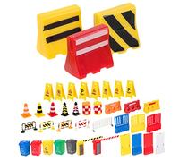 Milisten Ensemble de Mini Panneaux de Signalisation pour Garçon et Filles Jouet Éducatif en Plastique Sécurité Routière Accessoires de Jeu Activités Pédagogiques 10 Pièces