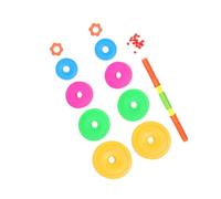 Milisten Ensemble D'haltères Jouet pour Garçon et Filles Réglables, Poids Ajustable en Plastique Coloré, Équipement Musculation Ludique pour Garçons et Filles, Usage Éducatif en École