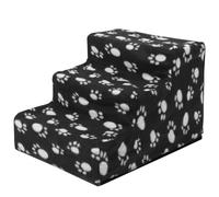 Milisten Escalier pour Chien Noir Empreintes Antidérapant, Rampe D'accès Modulable pour Chiots et Chats, Échelle Robuste pour Canapé et Lit, pour Animaux Âgés ou Blessés, Usage Intérieur