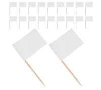 Milisten Étiquettes Alimentaires Vierges 300 Pcs Drapeaux à Fromage Blancs pour Buffet et Planche de Charcuterie, Marqueurs à Cure-Dents Personnalisables pour Fête, Mariage, Apéritifs