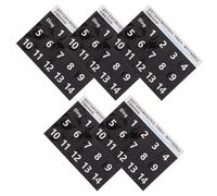 Milisten Étiquettes de notes pour le tongue drum, 5 Feuilles Autocollants D’échelle pour Handpan, Noirs, PVC, amovibles, pour débutants en pratique
